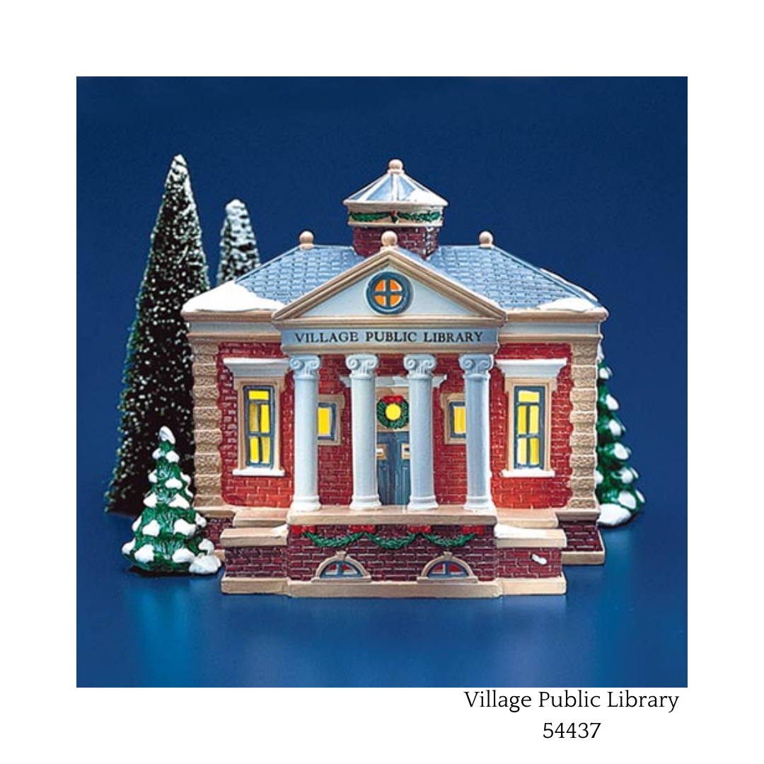 54437 Department 56 Snow Village Village Public Library HOFFMAN'S