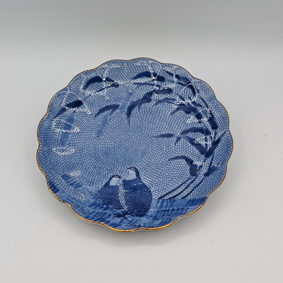 Arita - Blue Chinese Quail Small Plate | HOFFMAN'S Limited Edition New